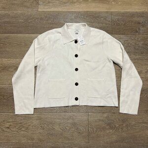 J. Crew Factory Polo Lady Jacket Cardigan Womens Size XL White NWT $138 CB956
